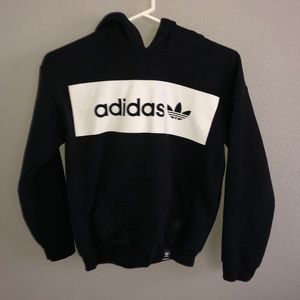 Black And White Adidas Hoodie
